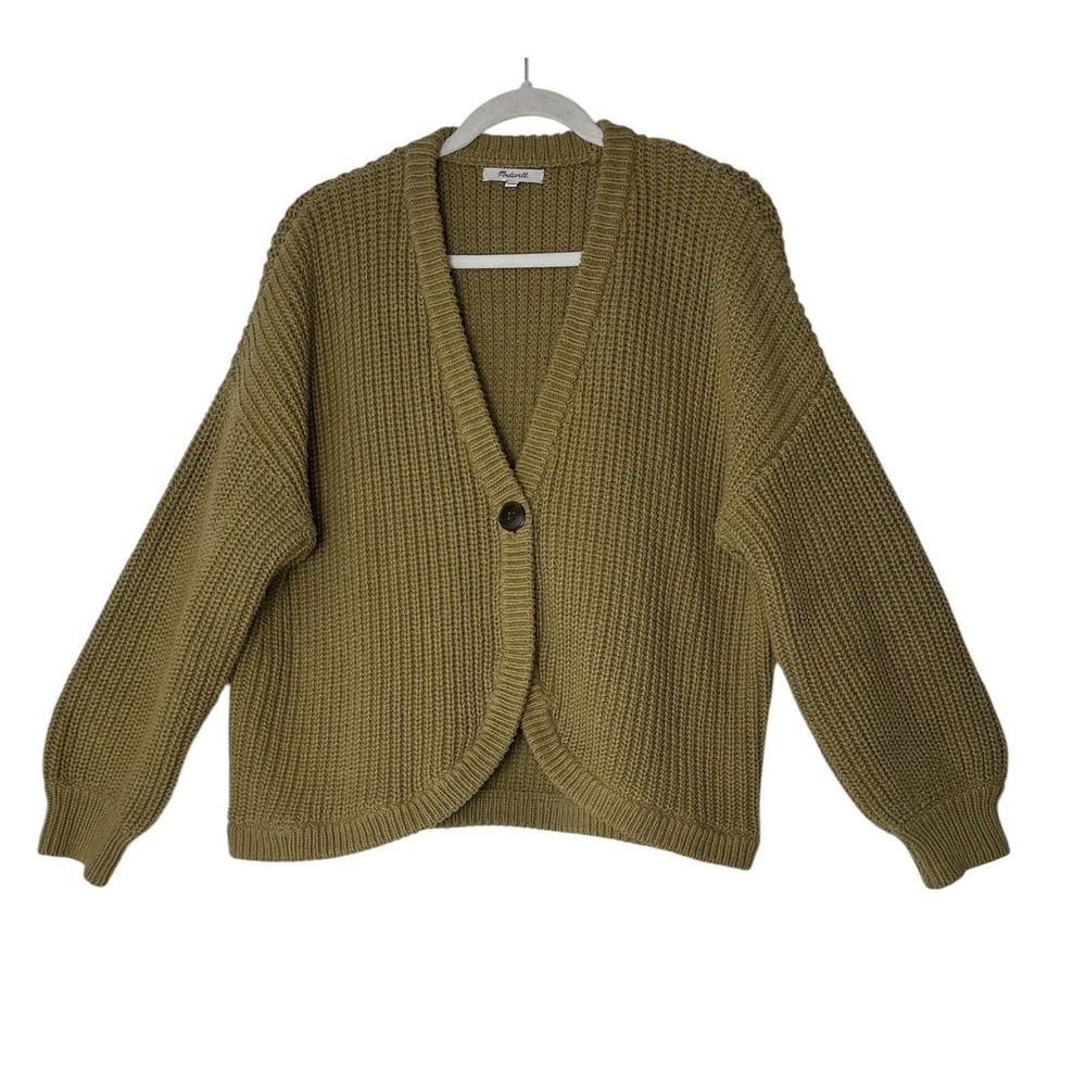 Madewell Cardigan Sweater Women Medium Knit Oversized Slouchy Preppy Button - Picture 1 of 8